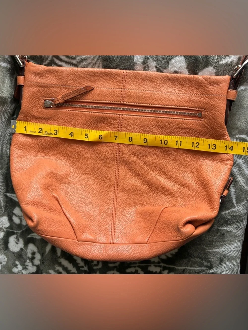 Coach Pebbled Leather Crossbody Bag in Orange